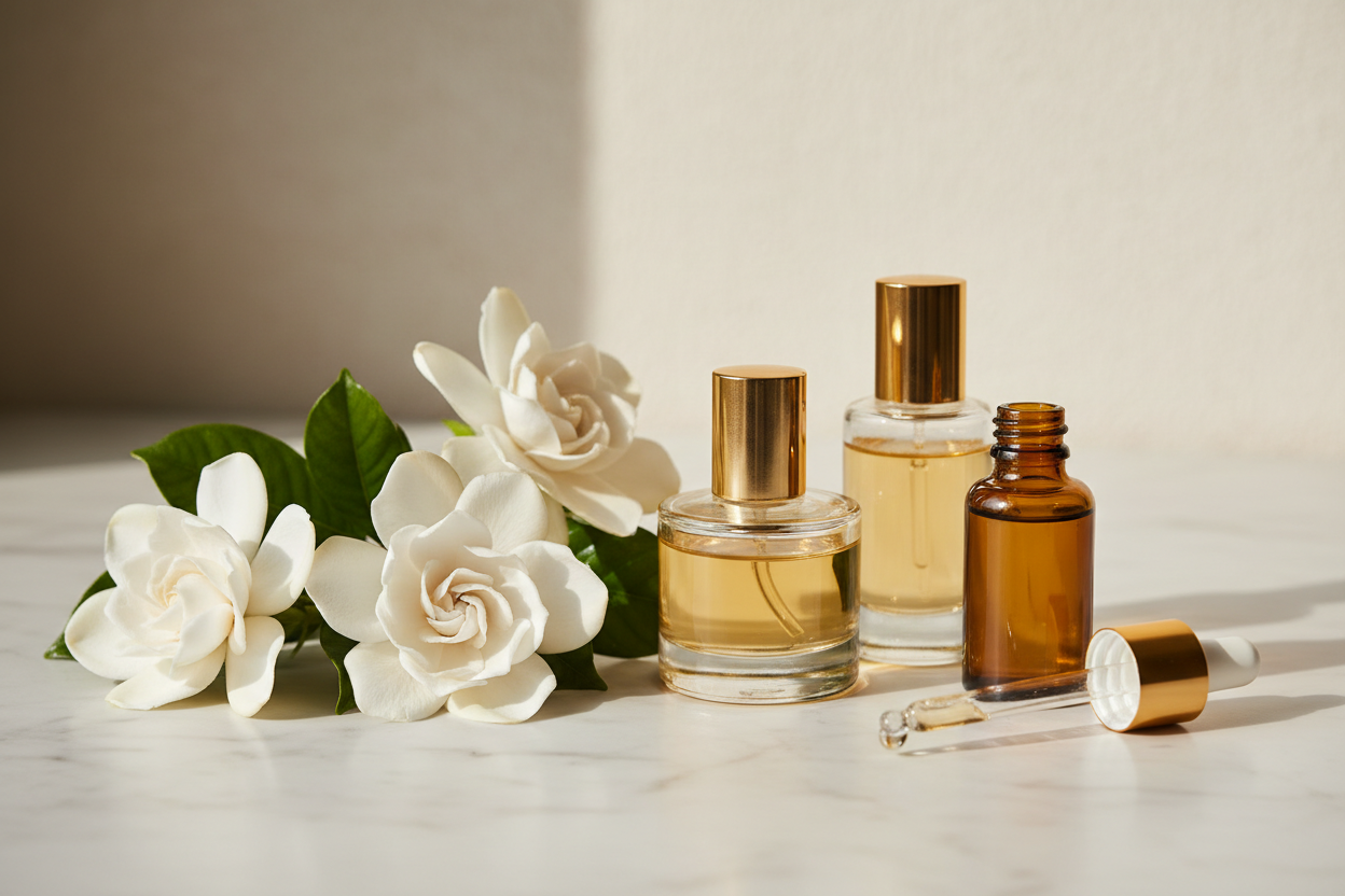 gardenia absolute in a fragrance bottle 
