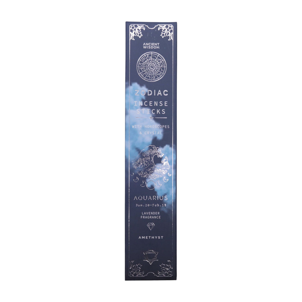 Lavender Zodiac Gemstone Crystal Incense - Aquarius - Burnt Orchid Organics