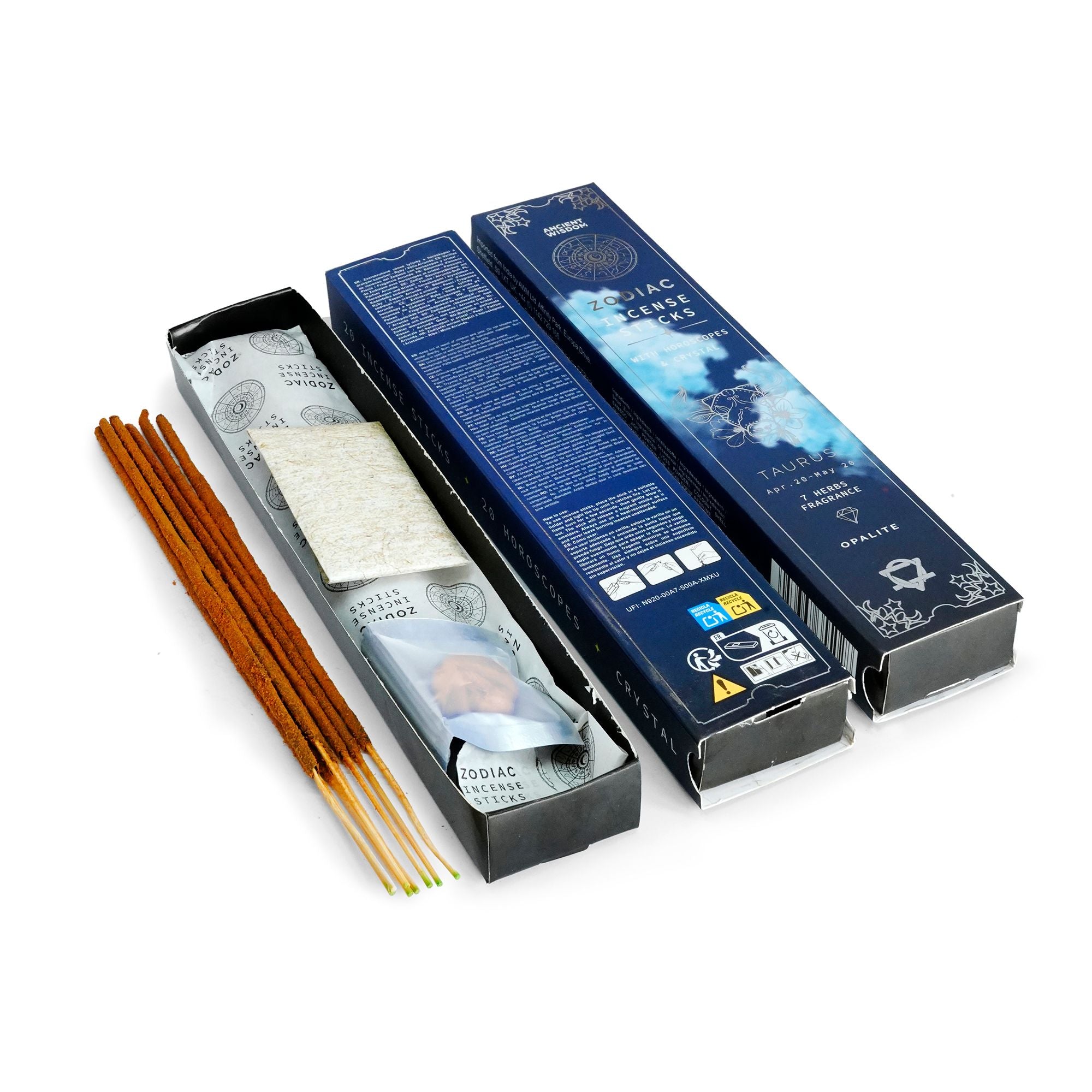7 Herbs Zodiac Gemstone Crystal Incense - Taurus - Burnt Orchid Organics