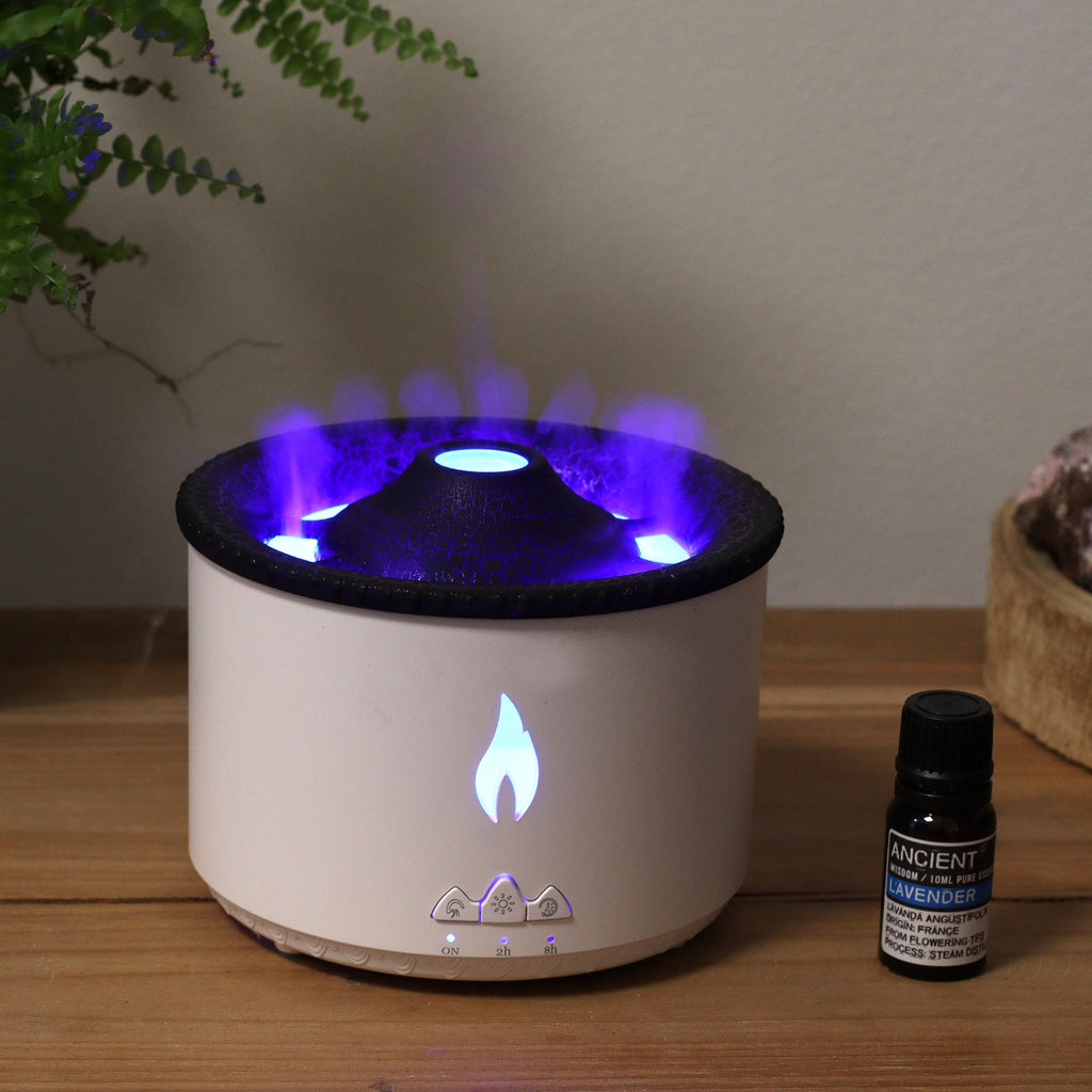 Medium Volcano Effect Aroma Diffuser (plug) Two Colours - 360ml - Burnt Orchid Organics