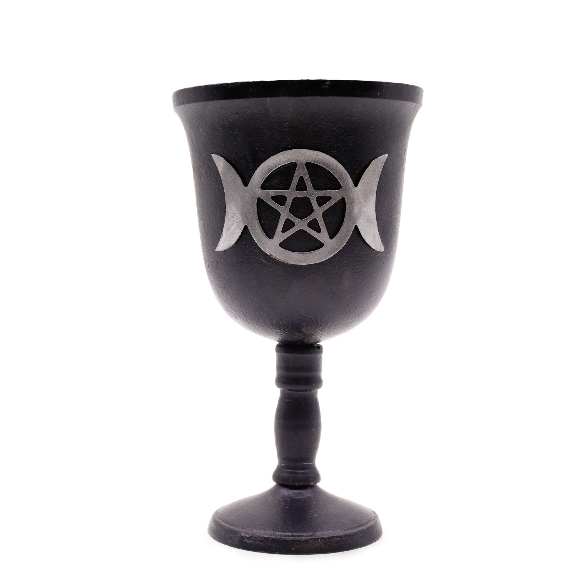Iron Ritual Goblet - Triple Moon - 20x11cm - Burnt Orchid Organics