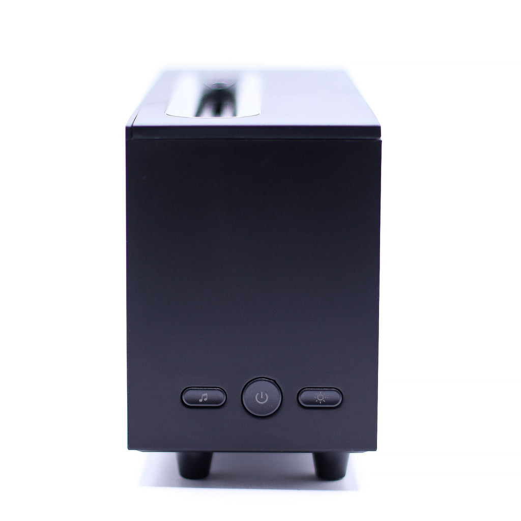 Flame Effect Aroma Diffuser with Birdsound - Black USB - Colour Change - Burnt Orchid Organics