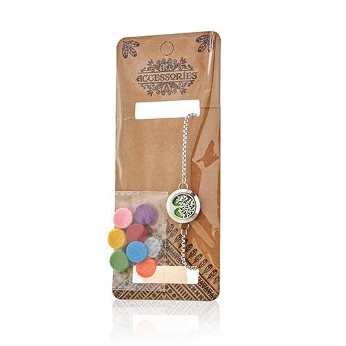 Aromatherapy Jewellery Chain Bracelet - Cat & Flowers - 20mm - Burnt Orchid Organics