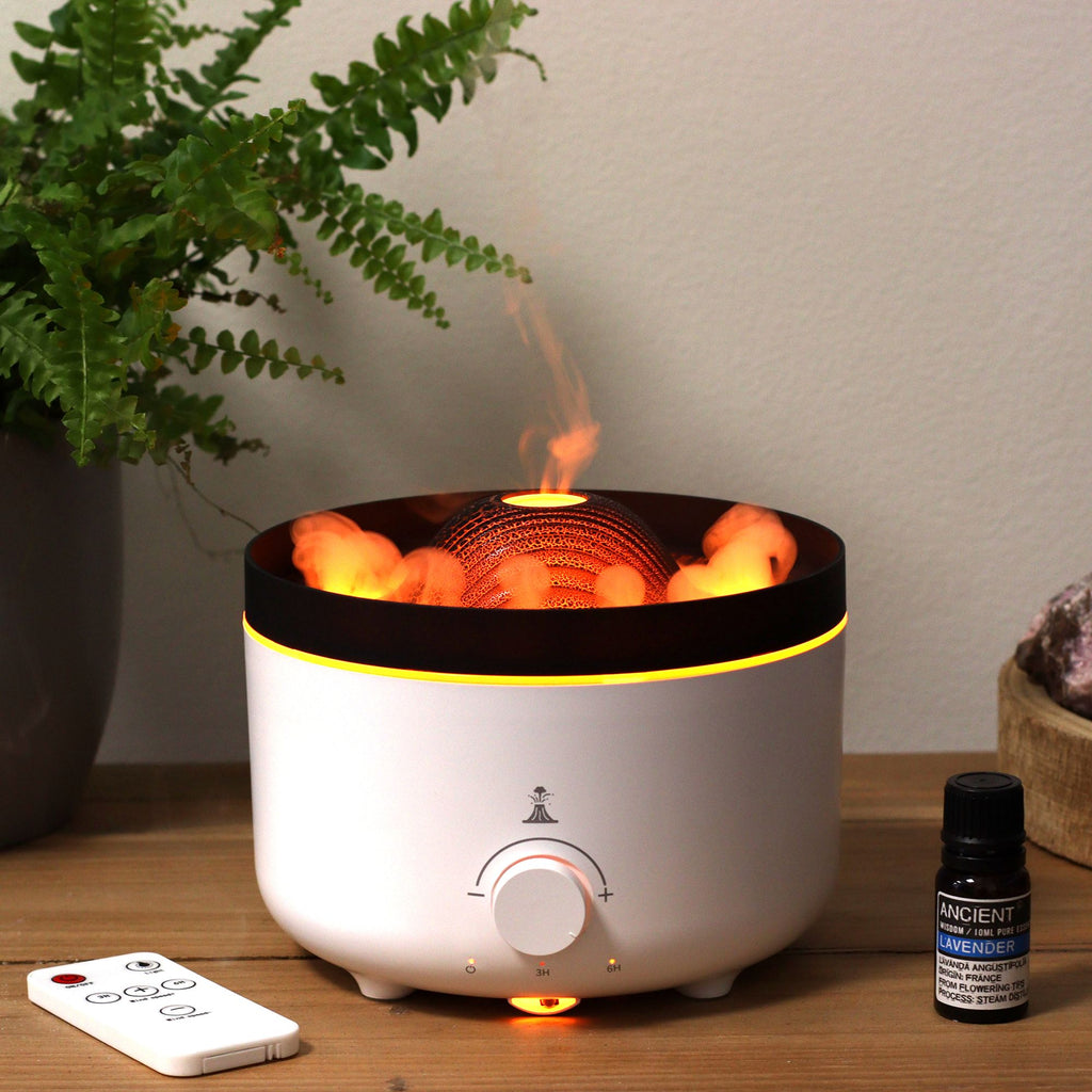 Large Volcano Effect Aroma Diffuser (plug) Two Colours - 560ml - Burnt Orchid Organics