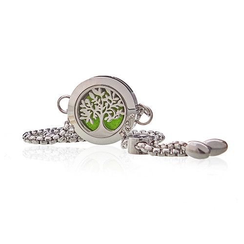 Aromatherapy Jewellery Chain Bracelet - Tree of Life - 20mm - Burnt Orchid Organics