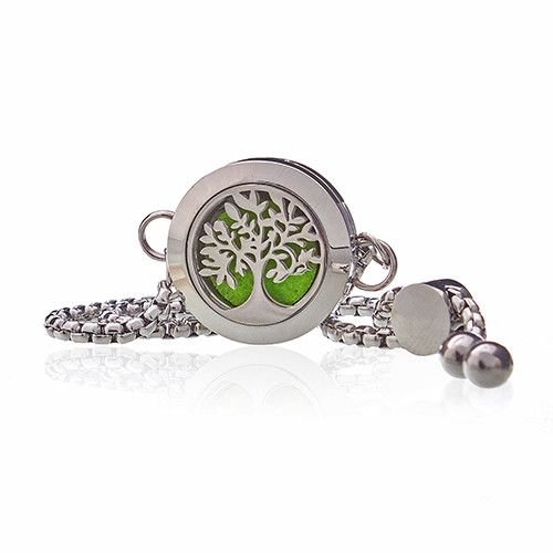 Aromatherapy Jewellery Chain Bracelet - Tree of Life - 20mm - Burnt Orchid Organics