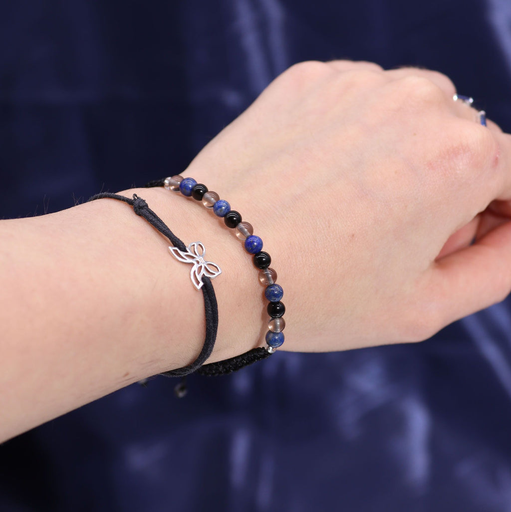 Zodiac Crystal Candle with Gemstone Bracelet - Scorpio - Burnt Orchid Organics