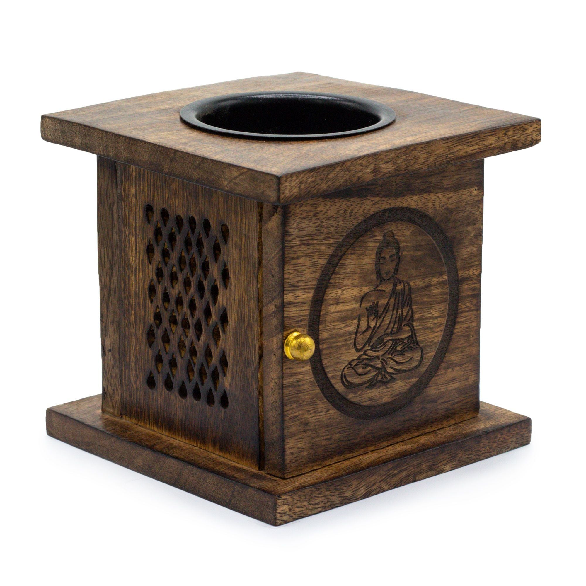 Large Mango Box Burner - Buddha - Burnt Orchid Organics