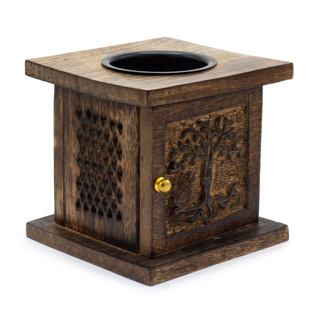 Large Mango Box Burner - Tree of life - Burnt Orchid Organics