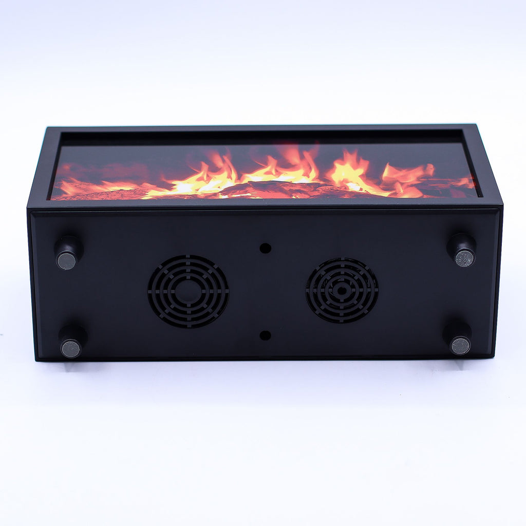Flame Effect Aroma Diffuser with Birdsound - Black USB - Colour Change - Burnt Orchid Organics