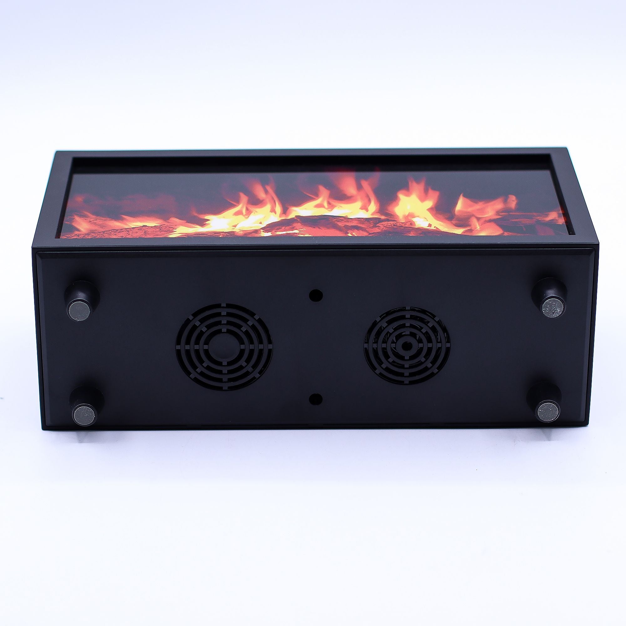 Flame Effect Aroma Diffuser with Birdsound - Black USB - Colour Change - Burnt Orchid Organics