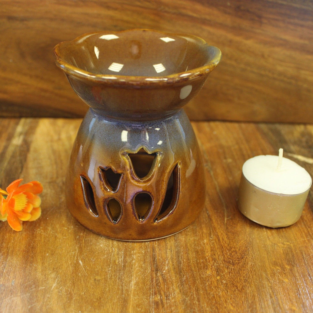 Tulip Design Oil Burner - Amber