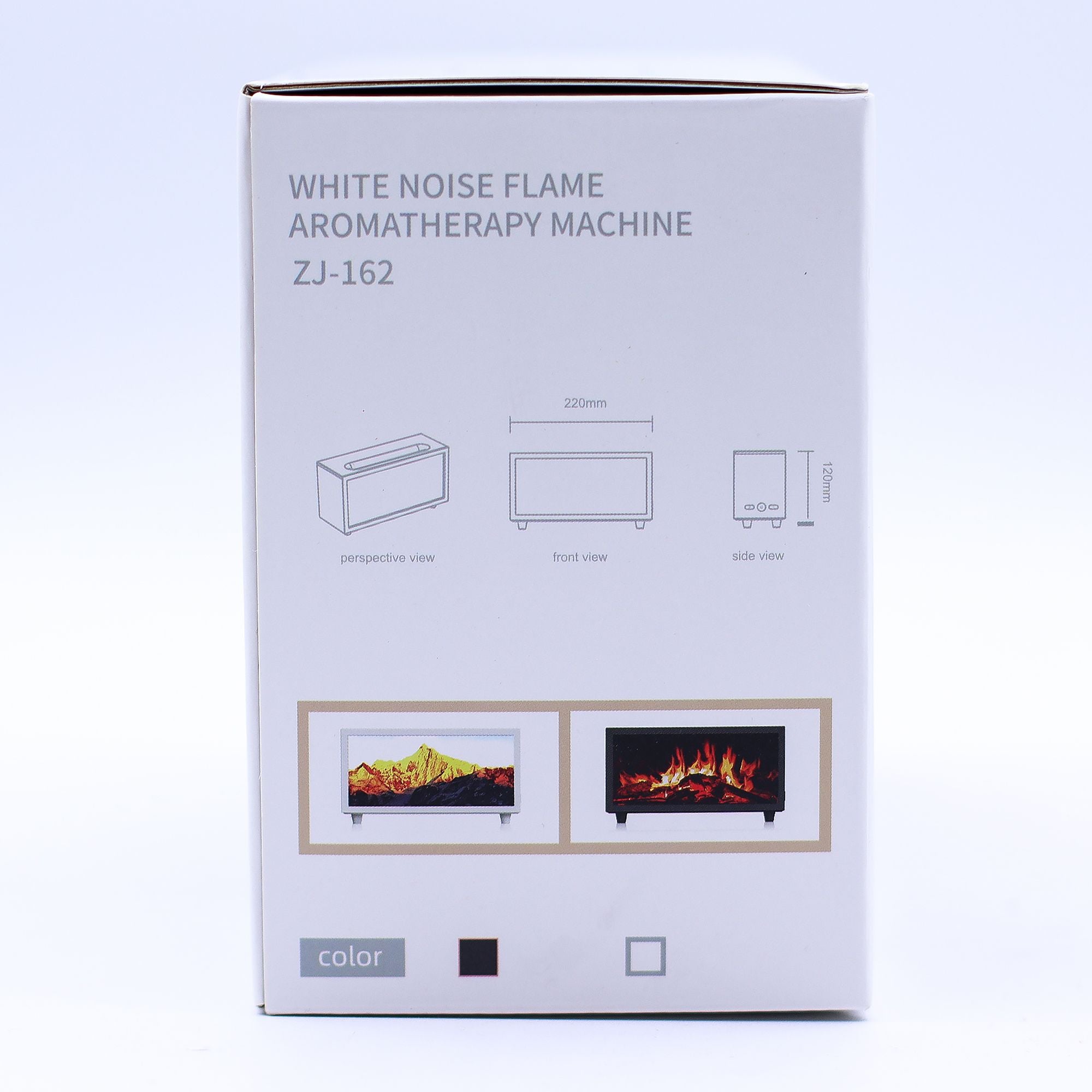 Flame Effect Aroma Diffuser with Birdsound - Black USB - Colour Change - Burnt Orchid Organics