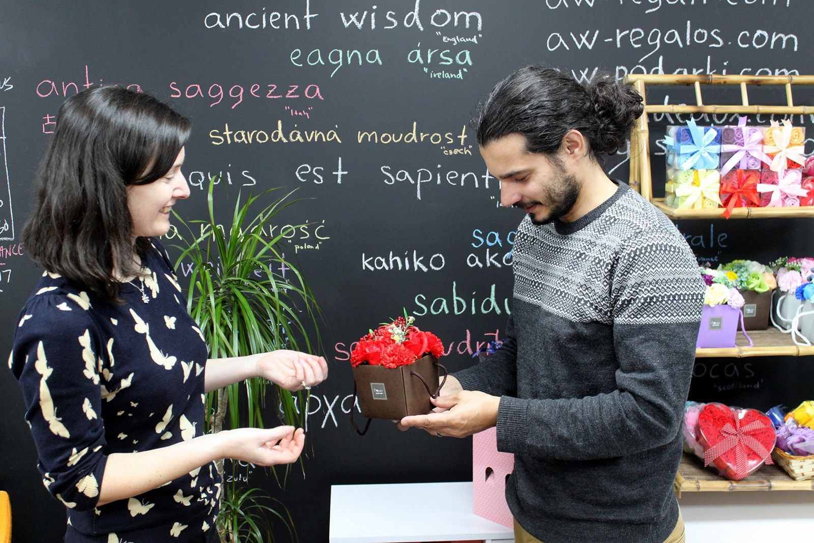 Soap Flower Bouquet - Lavender Rose & Carnation - Burnt Orchid Organics