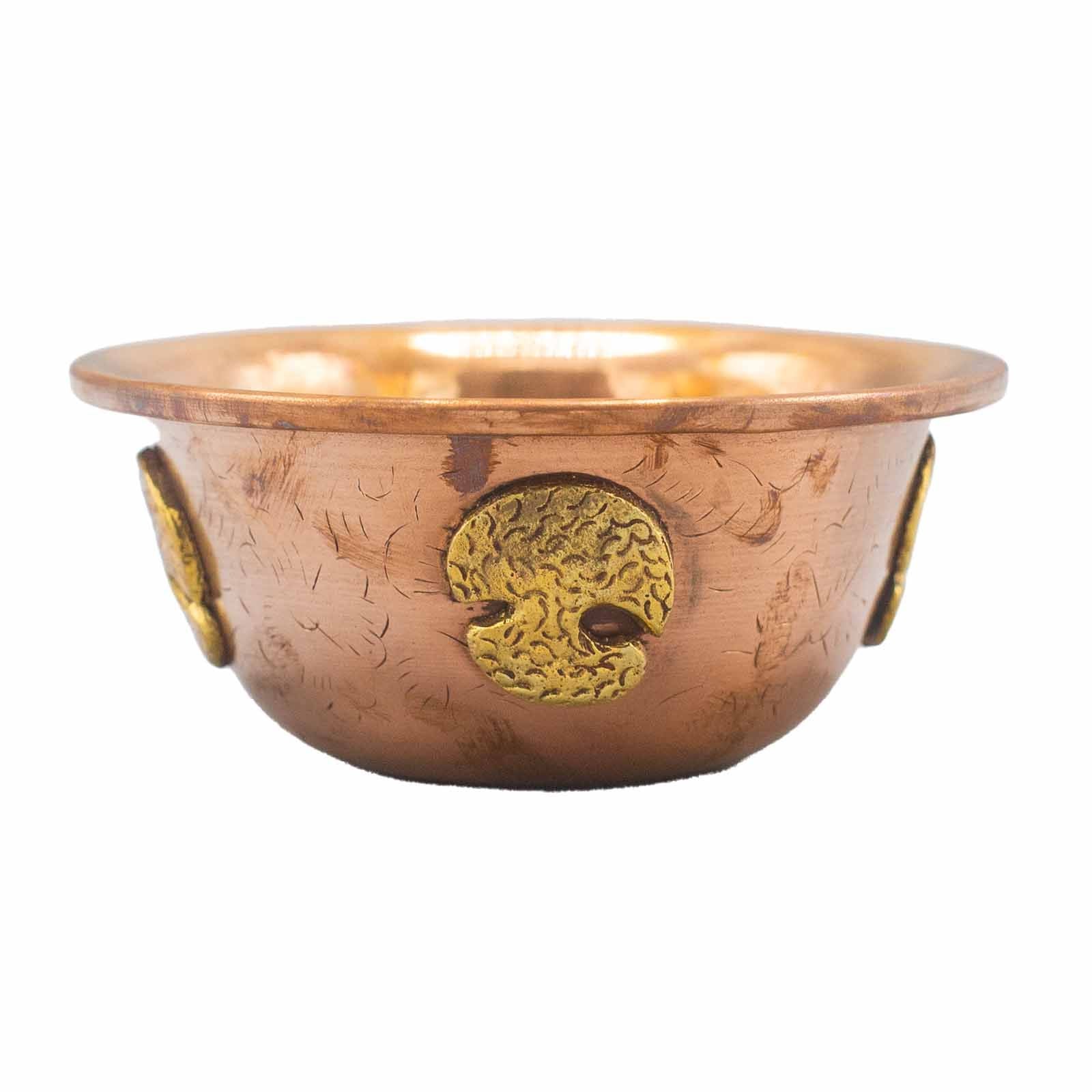 Copper Ritual Bowl with Tree of Life 12x5cm - Burnt Orchid Organics