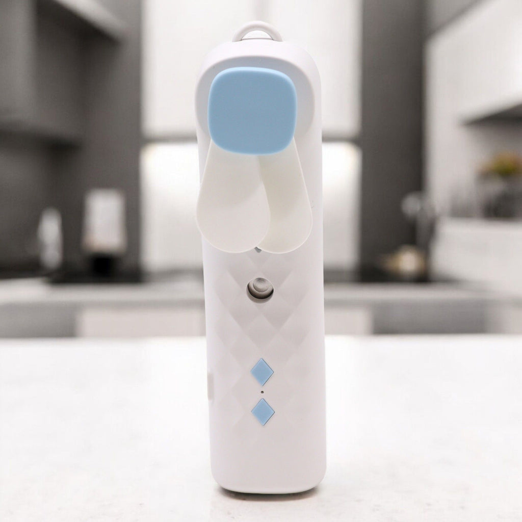 White Nano Mist Face Fan & Spray - USB chargable - Burnt Orchid Organics