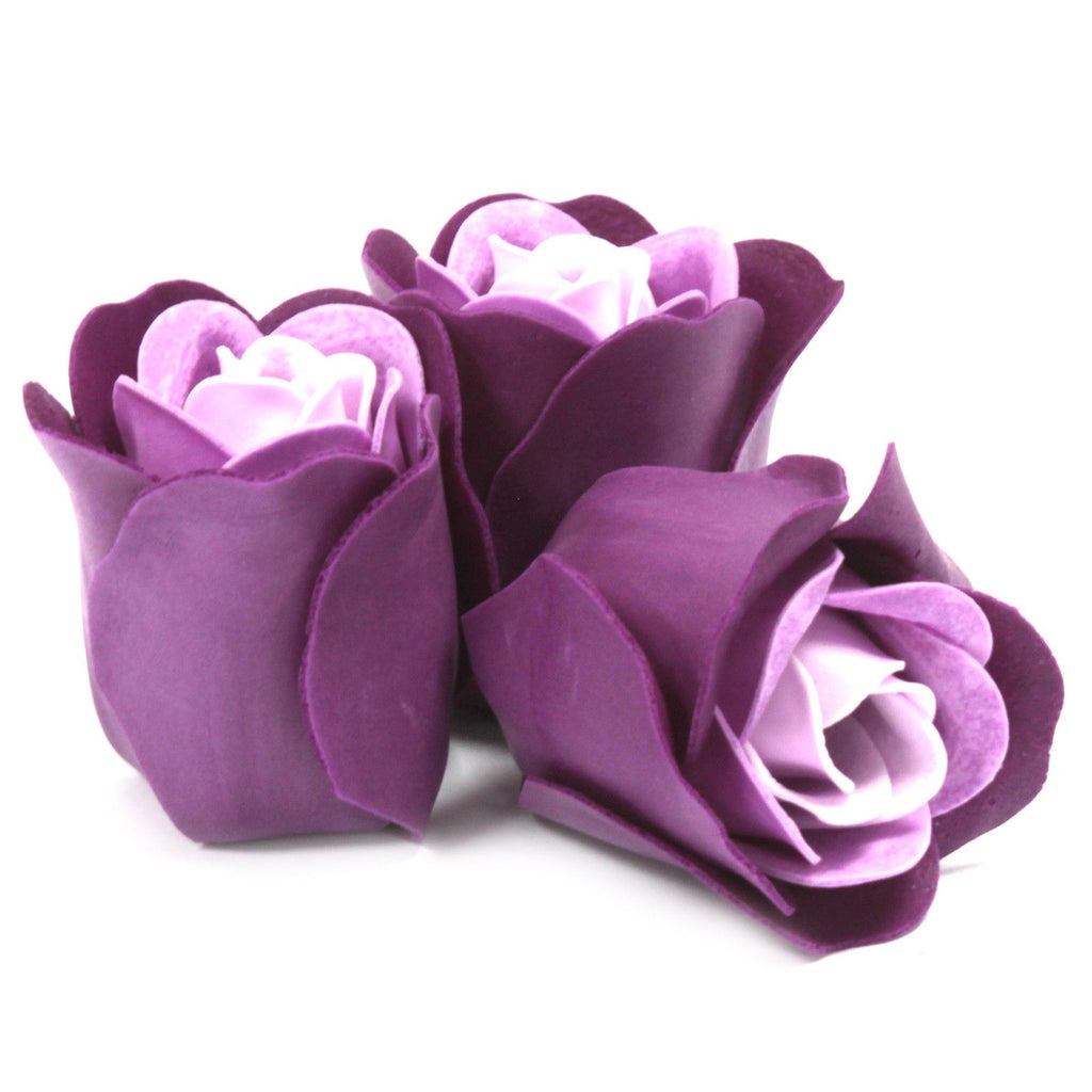 Soap Flower Heart Box - Lavender Roses/ set of 3