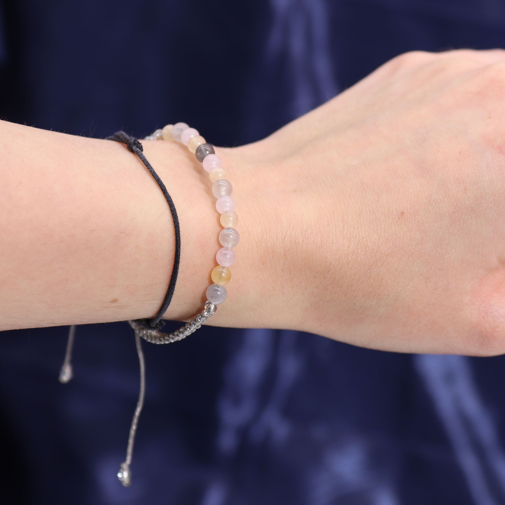 Zodiac Crystal Candle with Gemstone Bracelet - Gemini - Burnt Orchid Organics