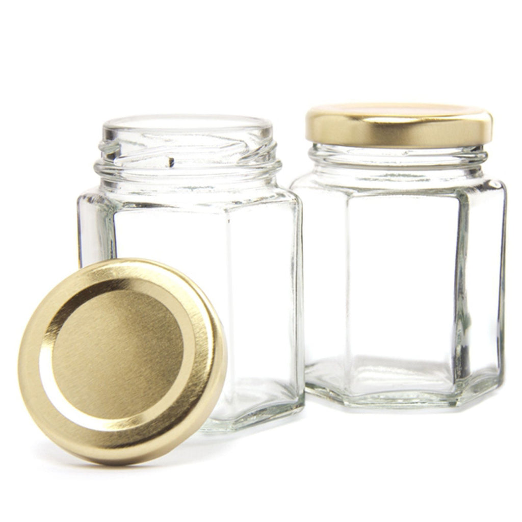 Hexagonal Glass Jar with Twist Lid/150ml