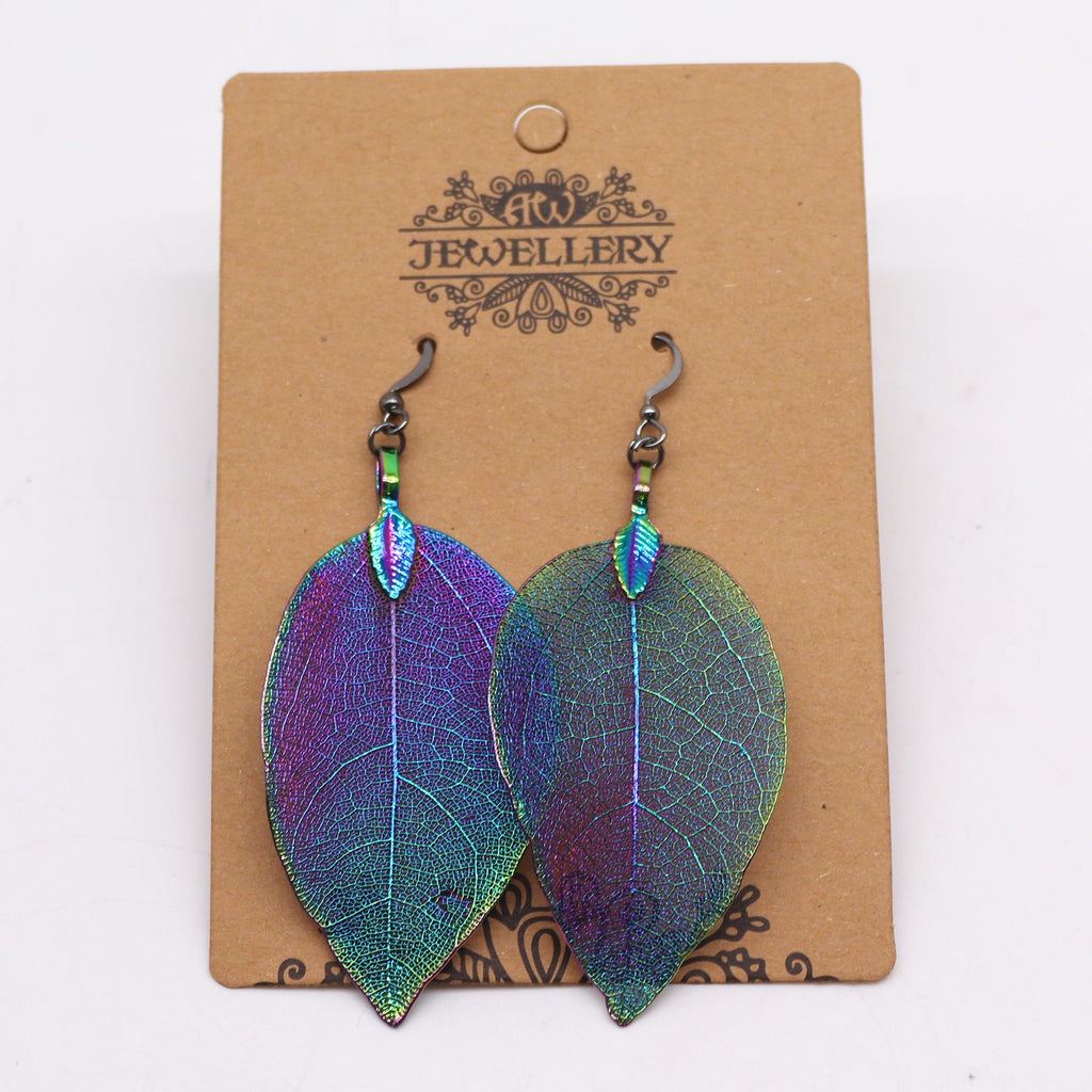 Earrings - Bravery Leaf - Multicoloured