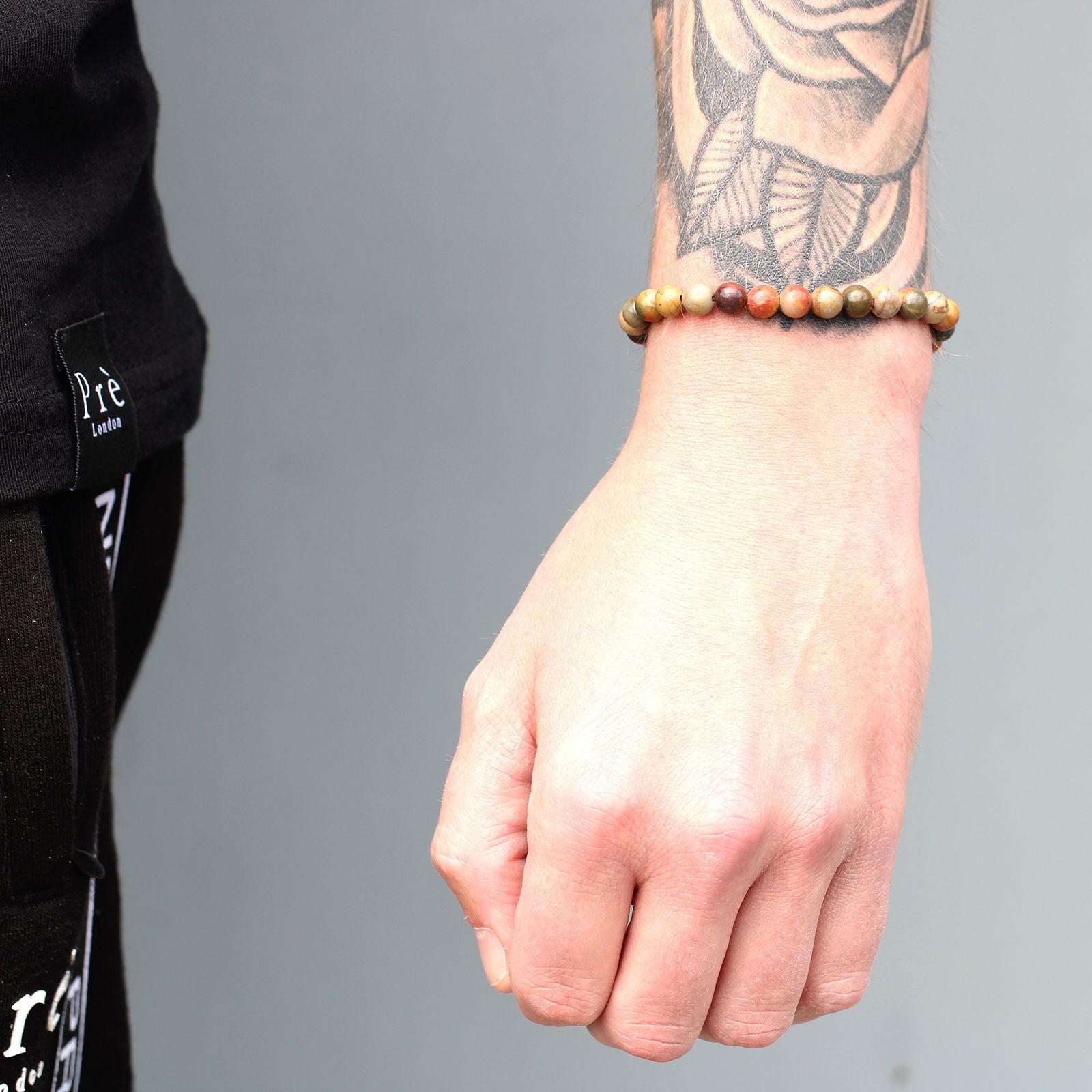 18K Gold Plated Gemstone Black String Bracelet - Tiger Eye - Burnt Orchid Organics