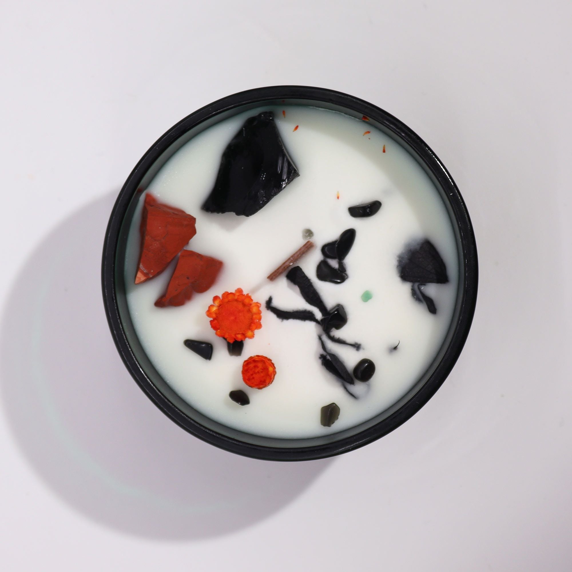 Hop Hare Crystal Magic Flower Candle - The Devil - Burnt Orchid Organics